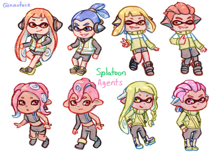 Splatoon Agents Sticker Sheet