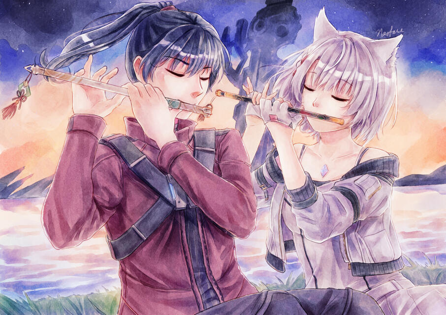 Larger view (Noah x Mio - Xenoblade)